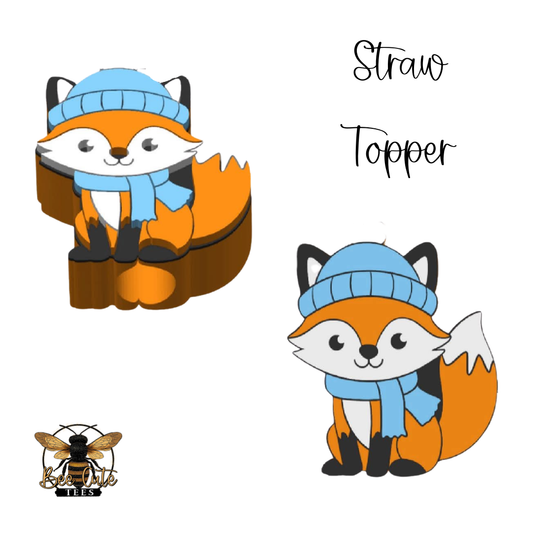 Winter Fox Straw Topper