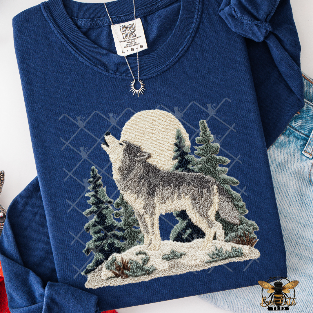 Winter Wolf Faux Latch Hook Yarn Crochet