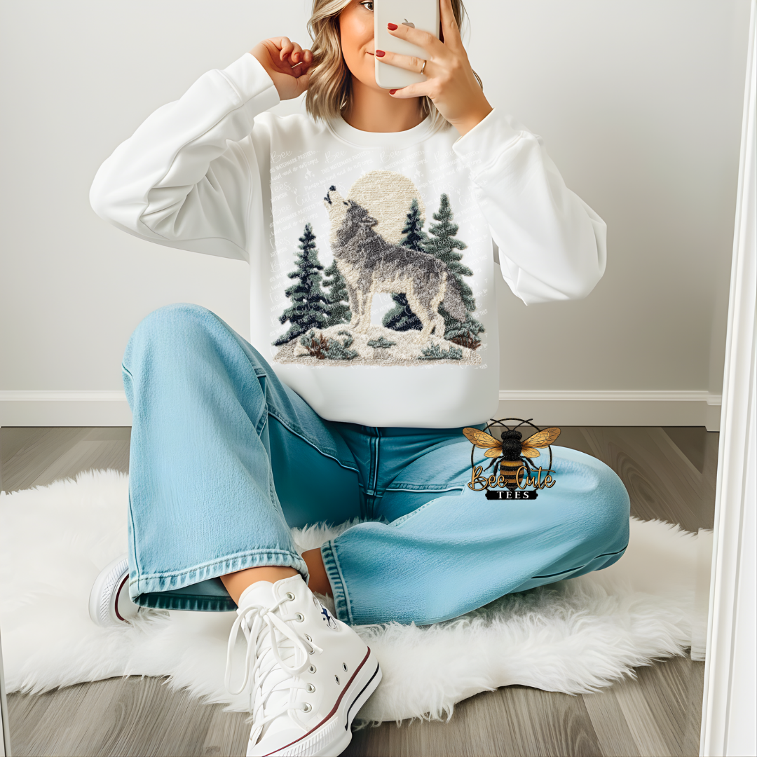 Winter Wolf Faux Latch Hook Yarn Crochet