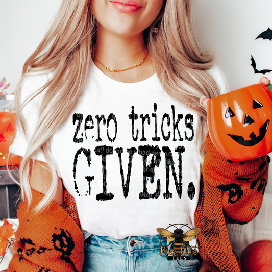 Zero Tricks Given Typography